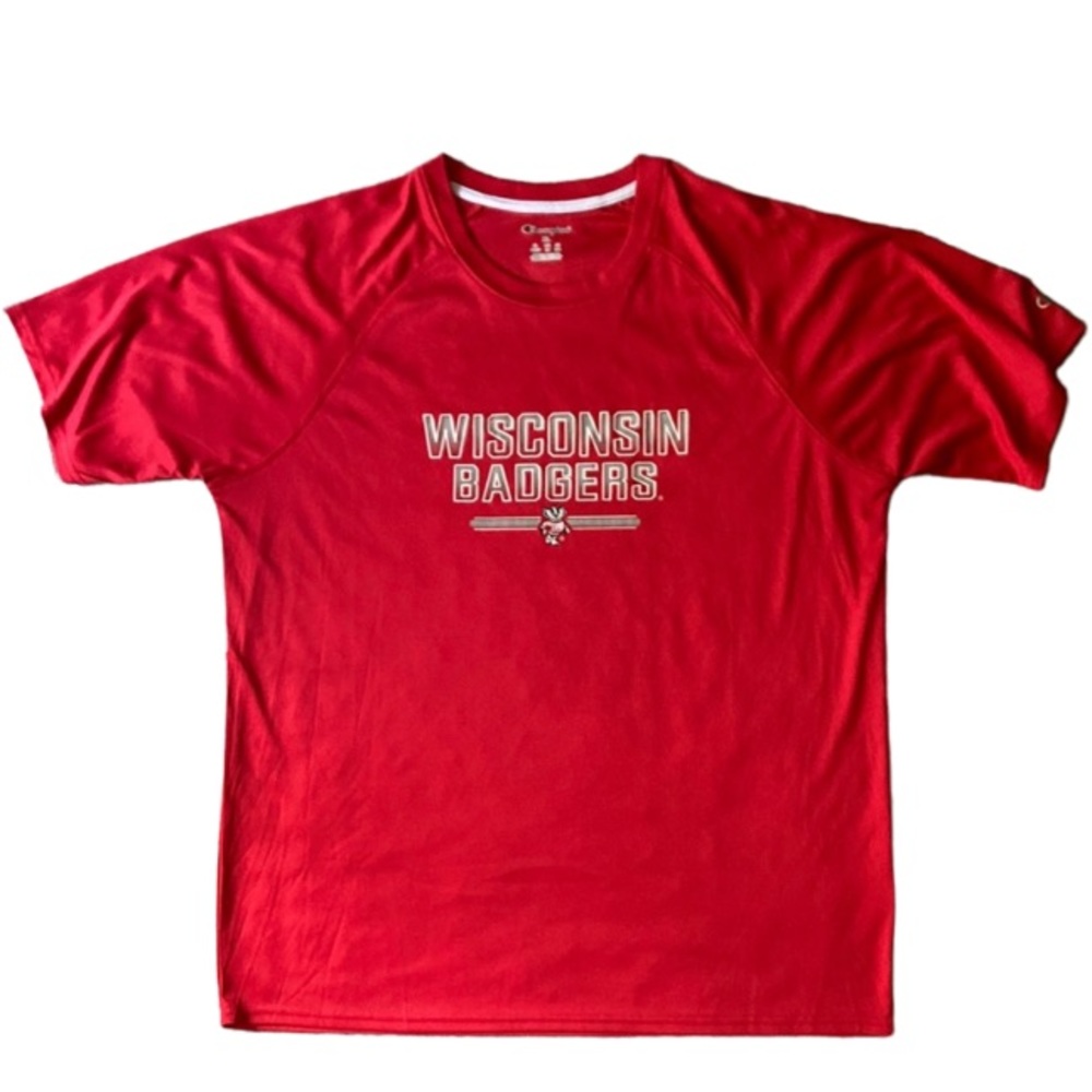 Men’s CHAMPION Wisconsin Badgers Short Sleeve Shirt XL - Picture 1 of 9